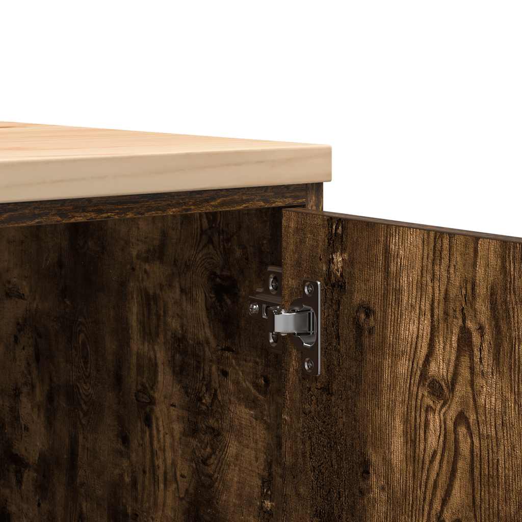 Garageskåp Sonoma ek 60x51x85 cm massiv trä furu