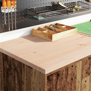 Garageskåp gammalt trä 60x51x85 cm massivt trä furu