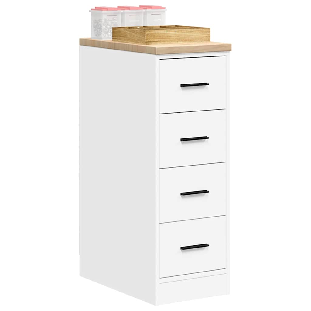 Förvaringsskåp för garage vit 30x51x85 cm massivt trä furu