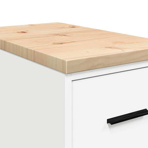 Förvaringsskåp för garage vit 30x51x85 cm massivt trä furu