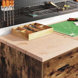 Garageskåp Sonoma ek 40x51x85 cm massiv trä furu