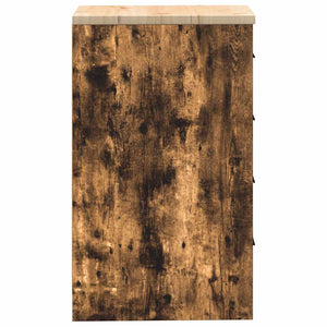 Garageskåp Sonoma ek 40x51x85 cm massiv trä furu