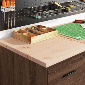 Förvaringsskåp för garage brun ek 40x51x85 cm massivt trä furu