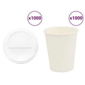 Kaffekoppar i papper med lock 1000 st 8oz 200ml