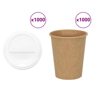 Kaffekoppar i papper med lock 1000 st 8oz 200ml