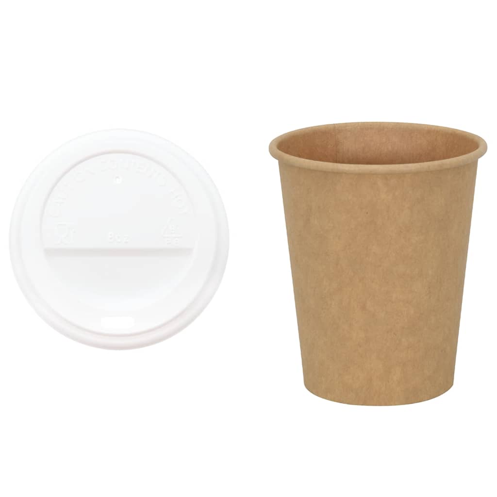 Kaffekoppar i papper med lock 1000 st 8oz 200ml