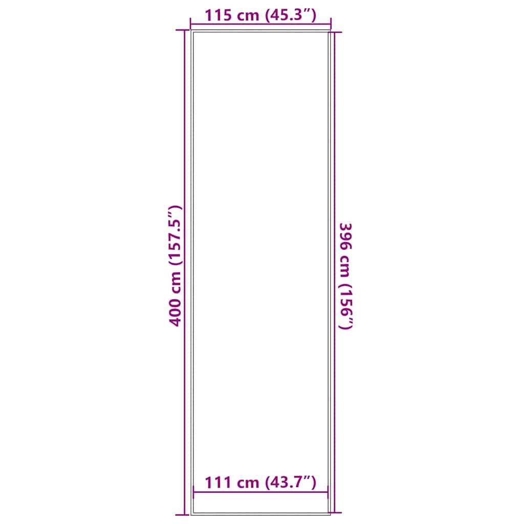 Dörrmatta antracit 115x400 cm
