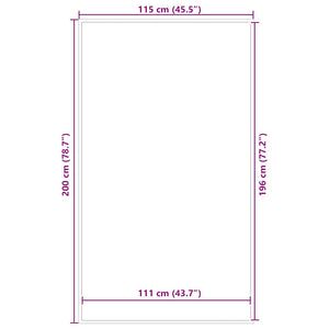 Dörrmatta svart 115x200 cm