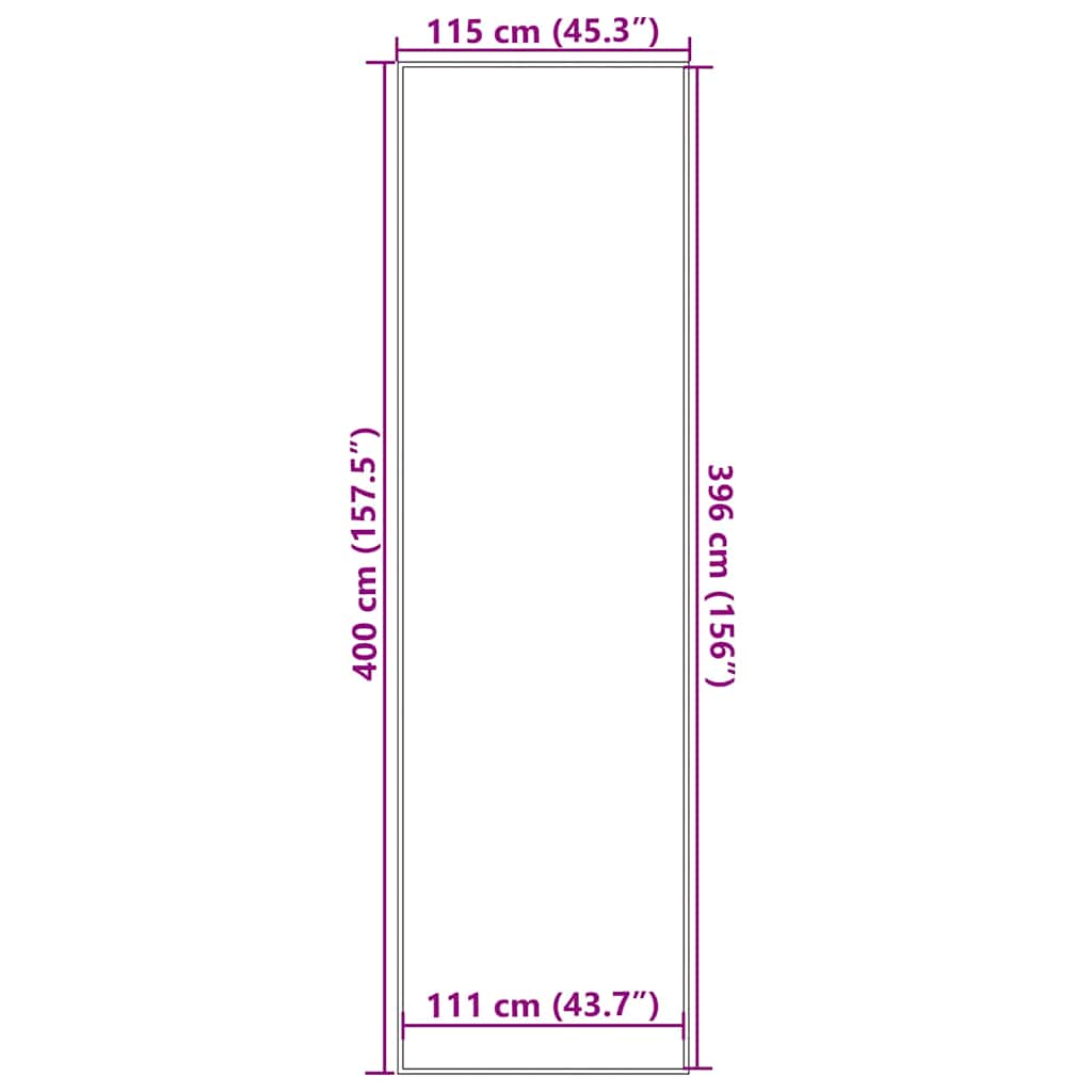 Dörrmatta svart 115x400 cm