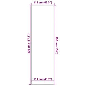 Dörrmatta svart 115x400 cm