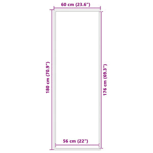Dörrmatta antracit 60x180 cm