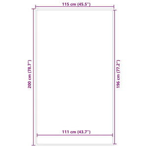 Dörrmatta antracit 115x200 cm