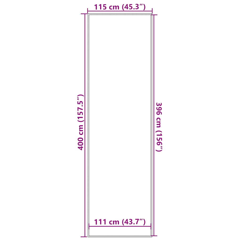 Dörrmatta antracit 115x400 cm