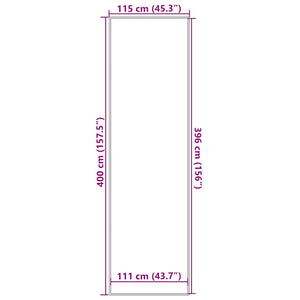 Dörrmatta grå 115x400 cm