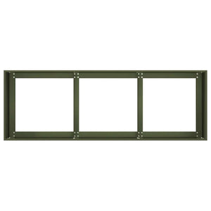 Odlingslåda olivgrön 120x40x40 cm kallvalsat stål