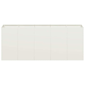 Planteringskärl vit 200x40x80 cm kallvalsat stål