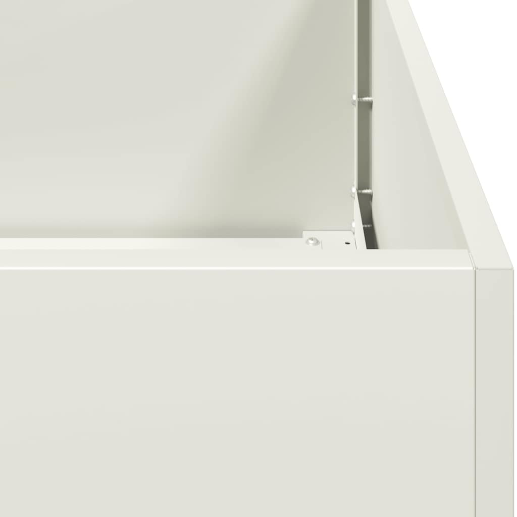 Planteringskärl vit 200x40x80 cm kallvalsat stål