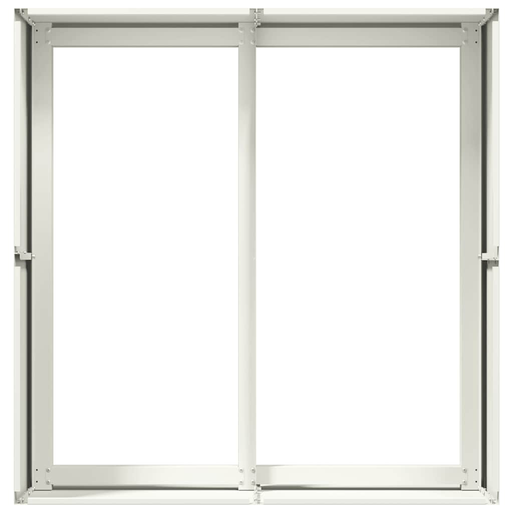 Planteringskärl vit 80x80x40 cm kallvalsat stål