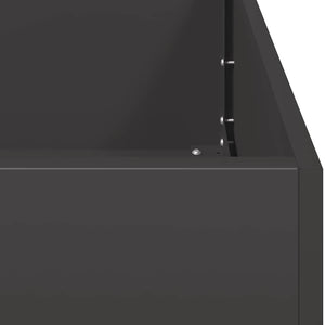 Odlingslåda svart 360x80x40 cm stål