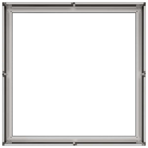 Planteringskärl 80x80x30 cm rostfritt stål