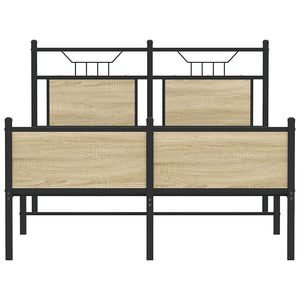 Sängram utan madrass sonoma-ek 120x200 cm konstruerad trä