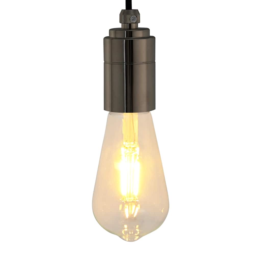 Lamphållare 2 st blank svart E27