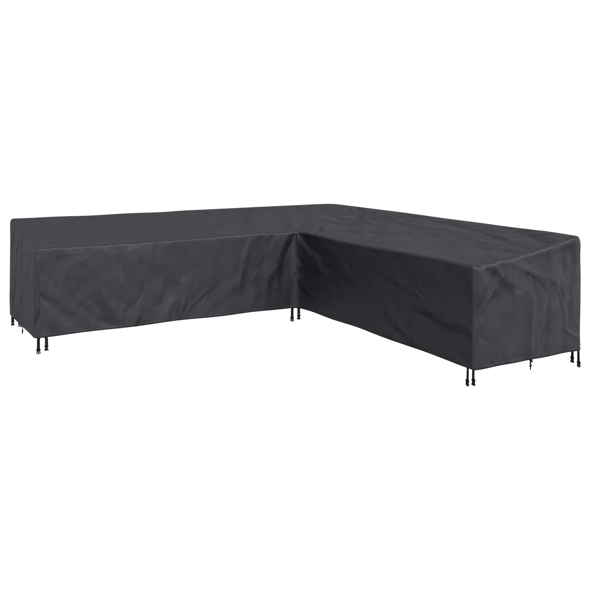 Möbelöverdrag 325 x 325 x 80 cm 600D Oxford Tyg L-form Svart