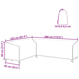 Möbelöverdrag Svart