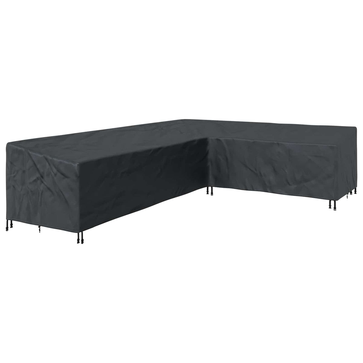Möbelöverdrag 355 x 275 x 80 cm 210D Oxford Tyg L-form Svart
