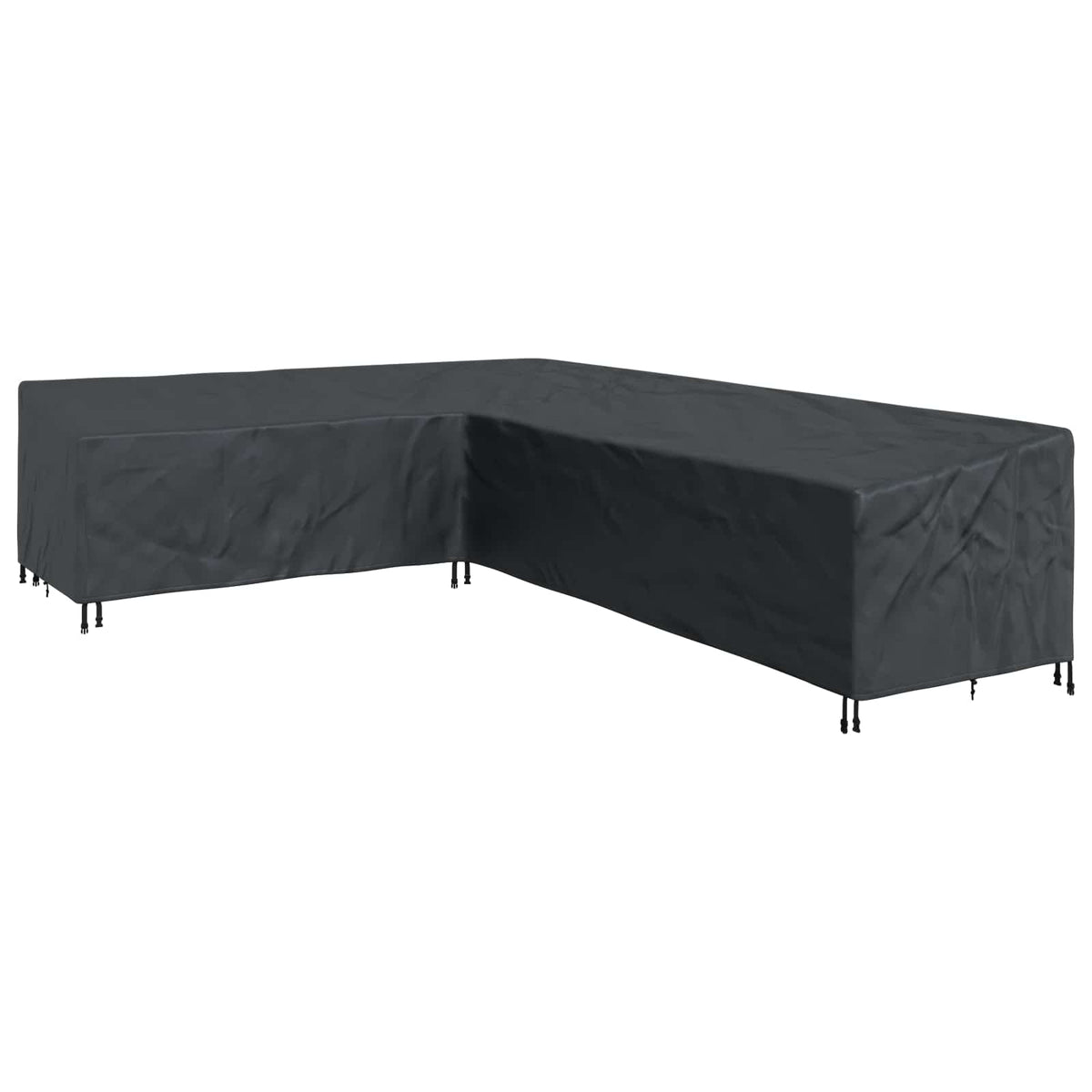Möbelöverdrag 355 x 275 x 80 cm 420D Oxford Tyg L-form Svart