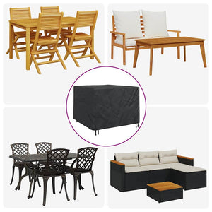 Möbelöverdrag Enfärgad Svart 135 x 135 x 90 cm tyg