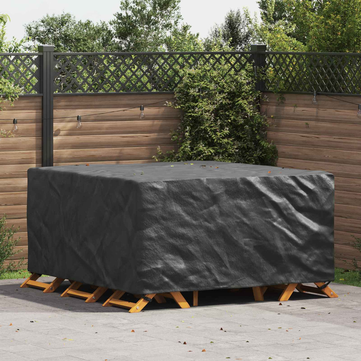 Möbelöverdrag Enfärgad Svart 180 x 190 x 85 cm 210D