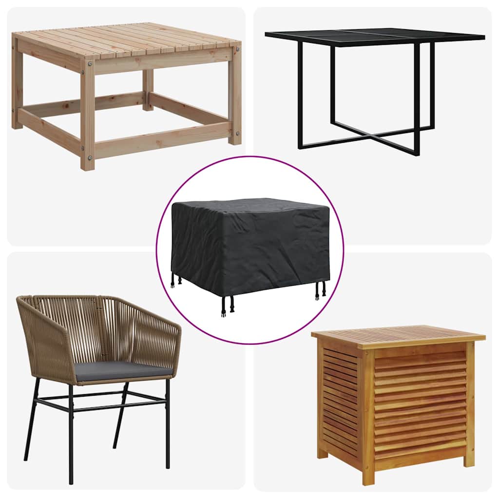 Möbelöverdrag Enfärgad Svart 60 x 60 x 45 cm tyg