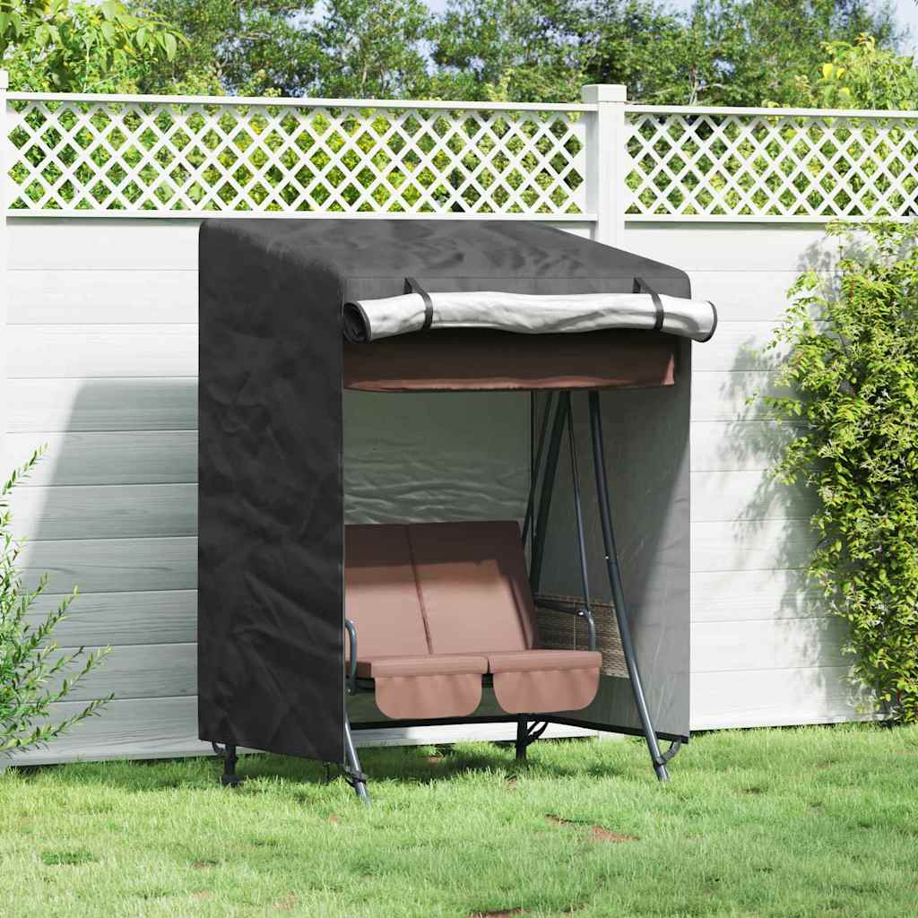 Skydd för utomhusgunga Svart 120 x 90 x 155 cm 420D Oxford Tyg