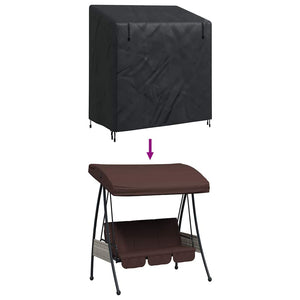Skydd för utomhusgunga Svart 155 x 95 x 165 cm 210D Oxford Tyg