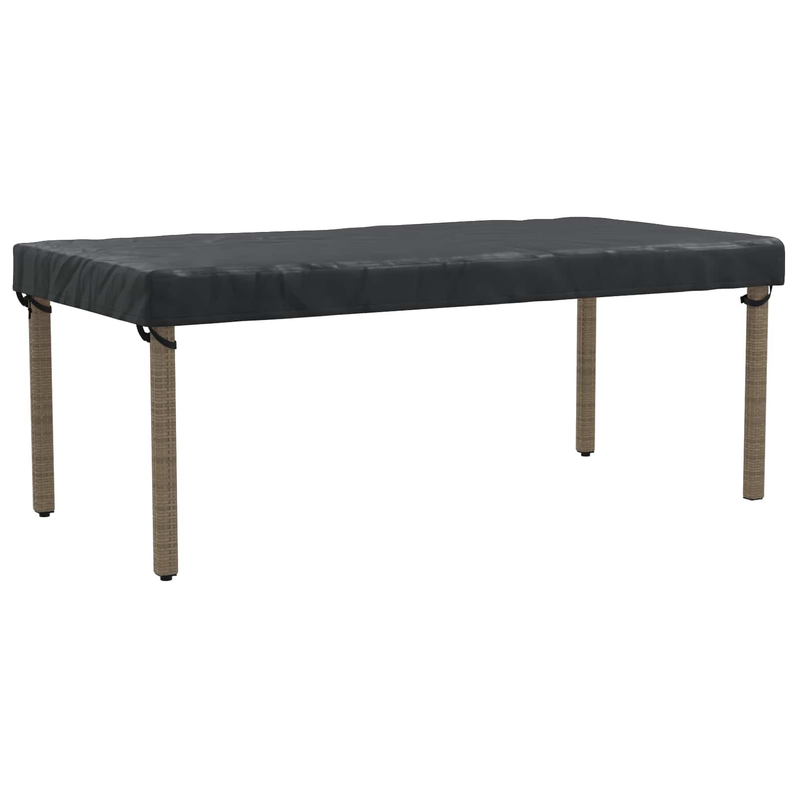 Bordskydd Enfärgad Svart 102 x 202 x 15 cm tyg