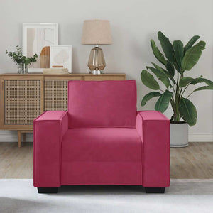 Soffstol vinröd 60 cm sammet