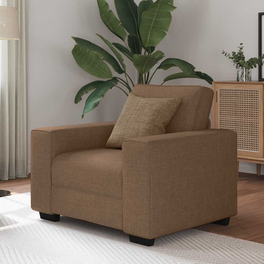 Soffstol brun 60 cm tyg