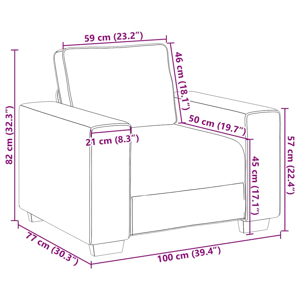 Soffstol mörkgrå 60 cm manchestertyg