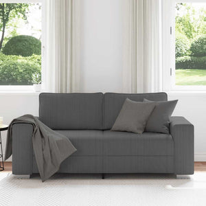Loveseat soffa mörkgrå 140 cm manchestertyg