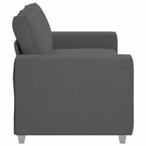 Loveseat soffa mörkgrå 140 cm manchestertyg