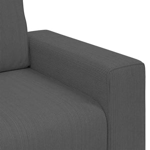 Loveseat soffa mörkgrå 140 cm manchestertyg