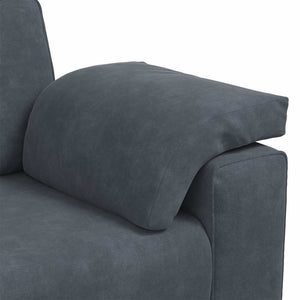Loveseat soffa mörkgrå 140 cm sammet