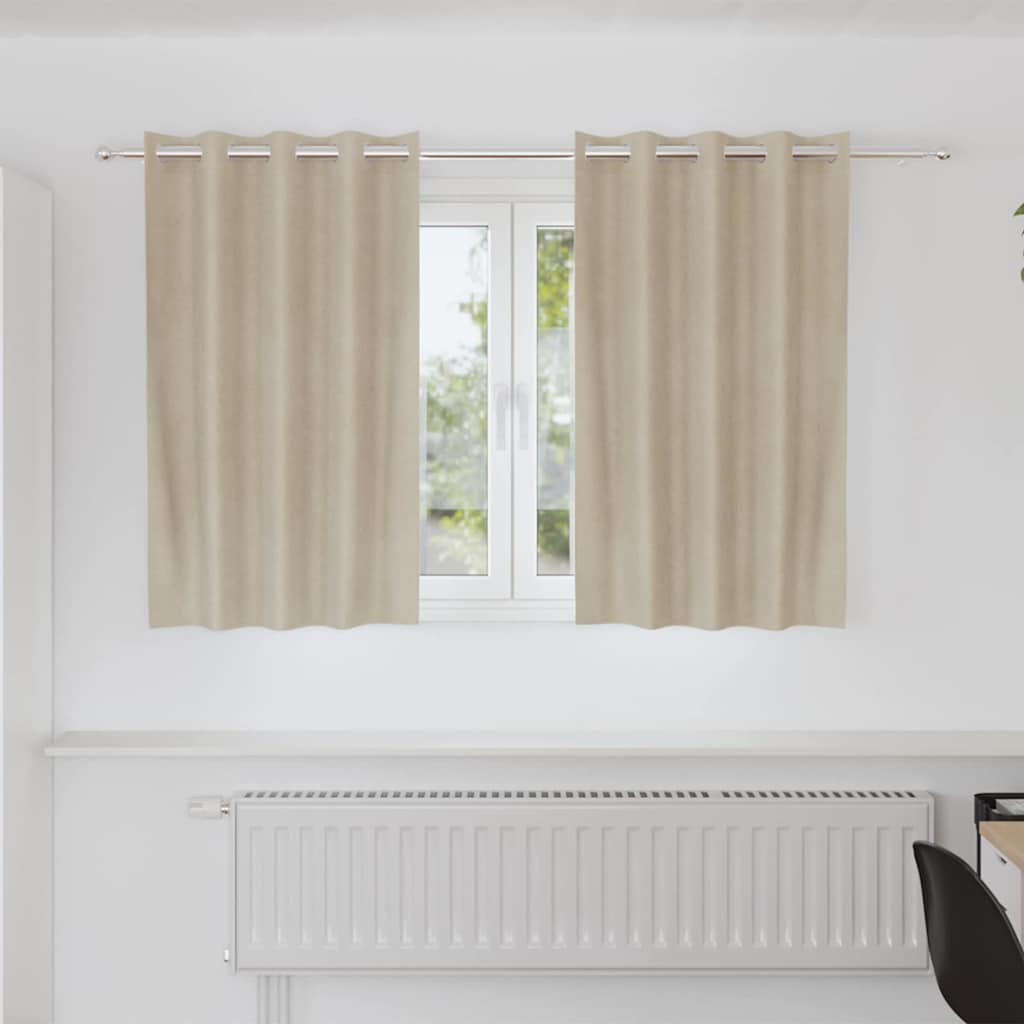 Gardiner 2 st Gräddvit 140 x 140 cm Sammet