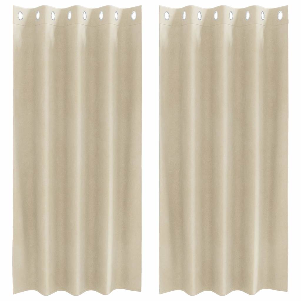 Gardiner 2 st Gräddvit 140 x 175 cm Sammet