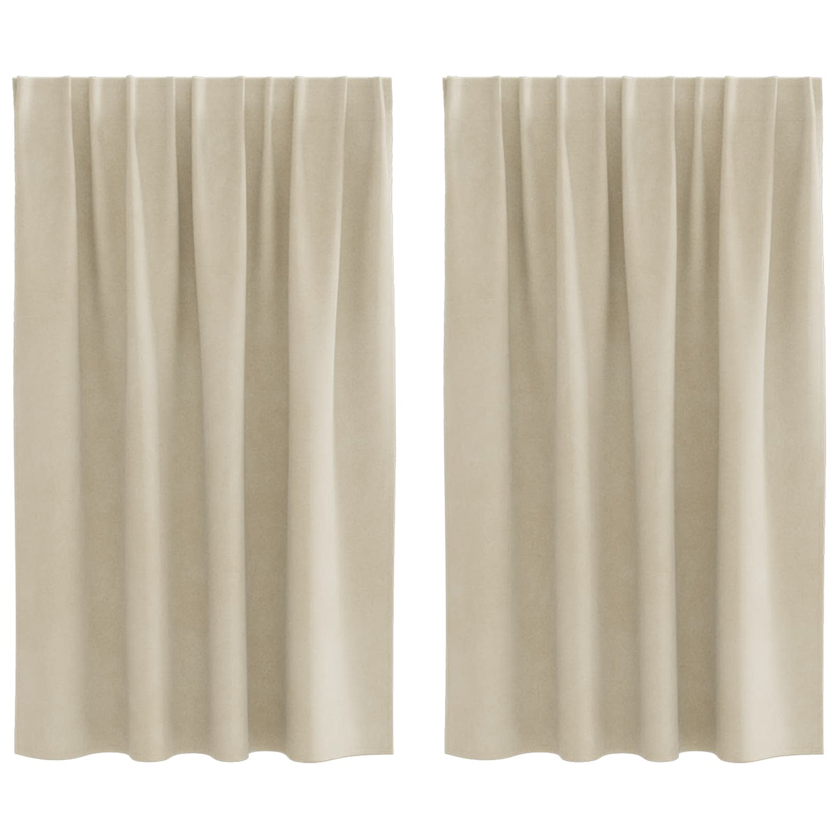 Gardiner 2 st Gräddvit 140 x 140 cm Sammet