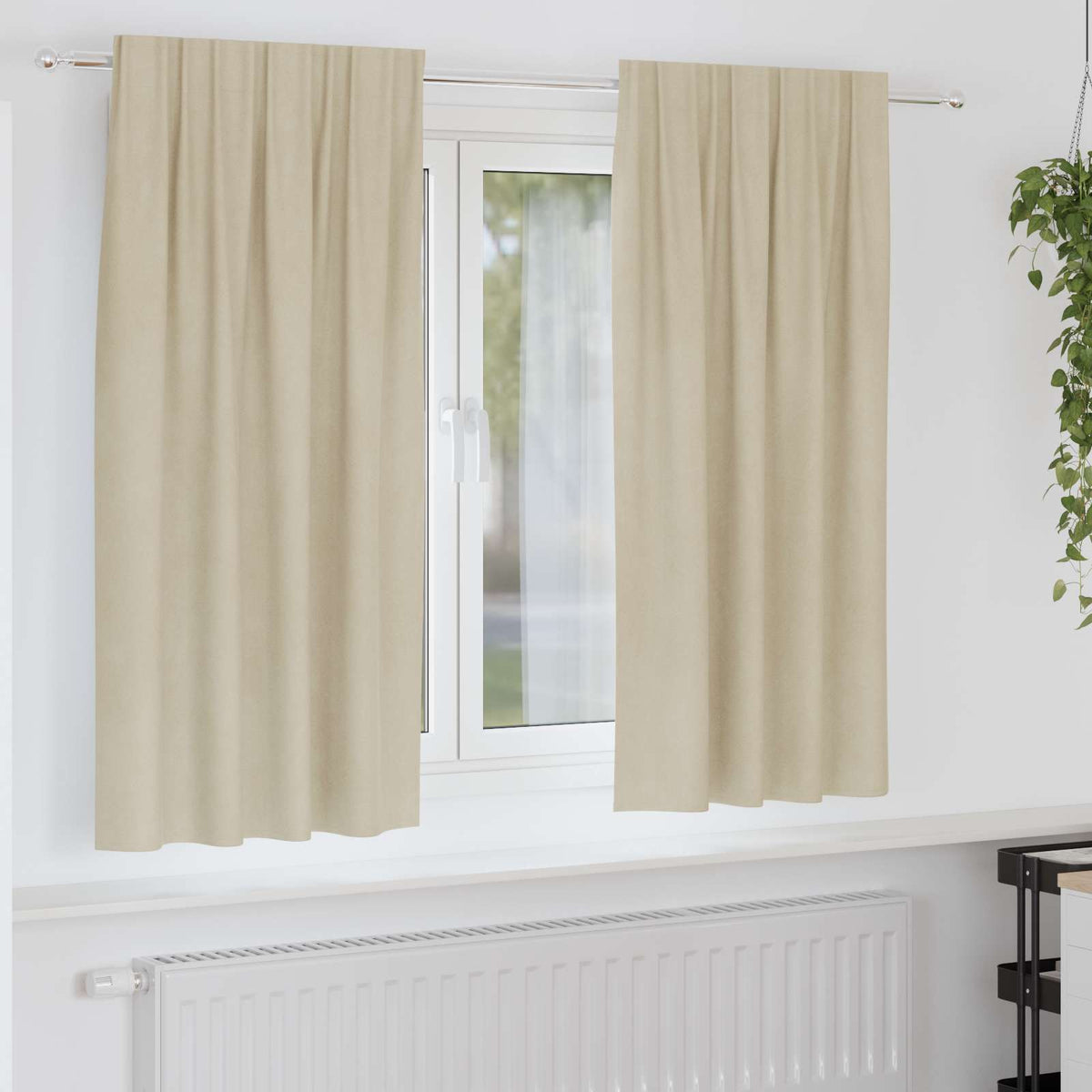 Gardiner 2 st Gräddvit 140 x 175 cm Sammet