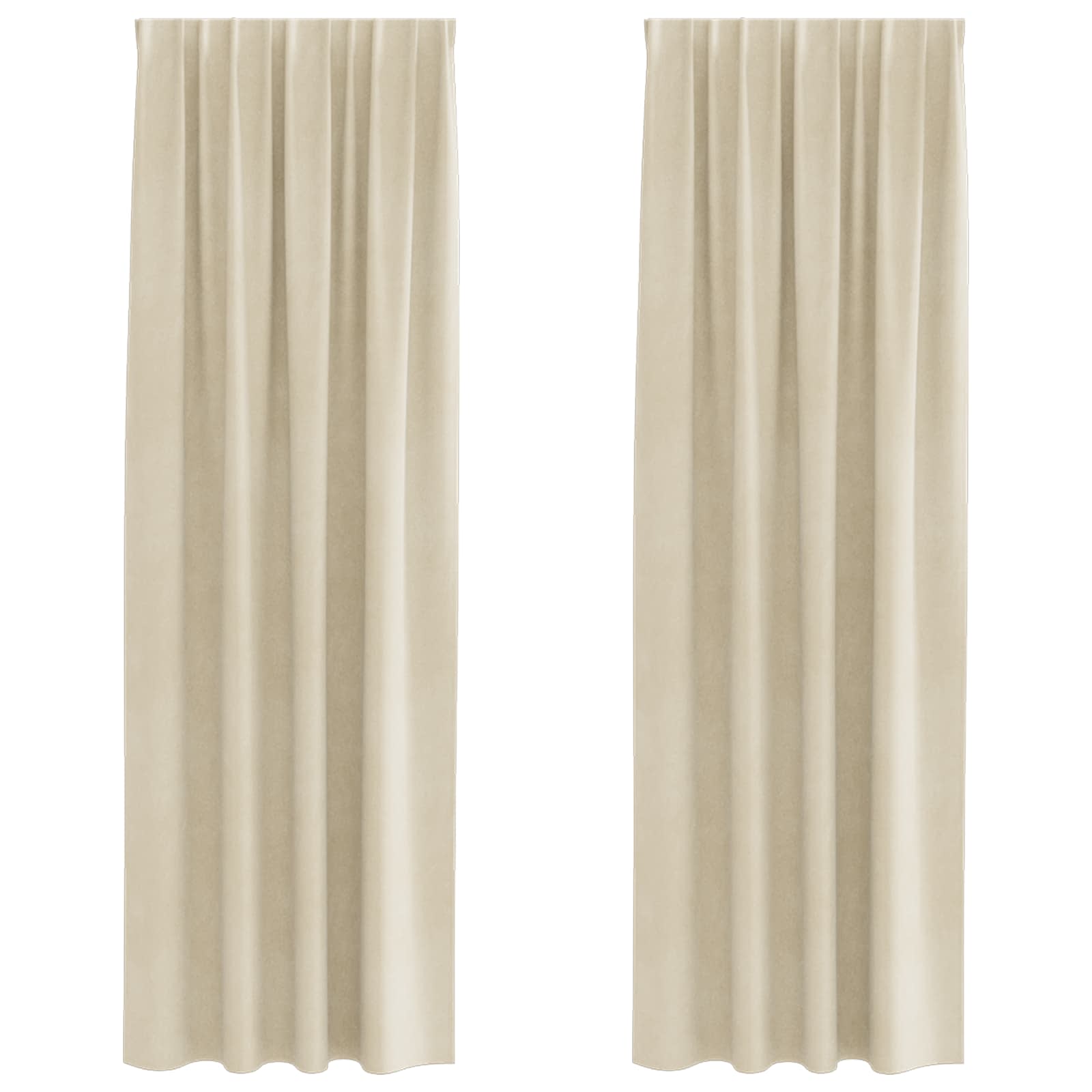 Mörkläggningsgardiner 2 pcs Kräm 140 x 260 cm Sammet