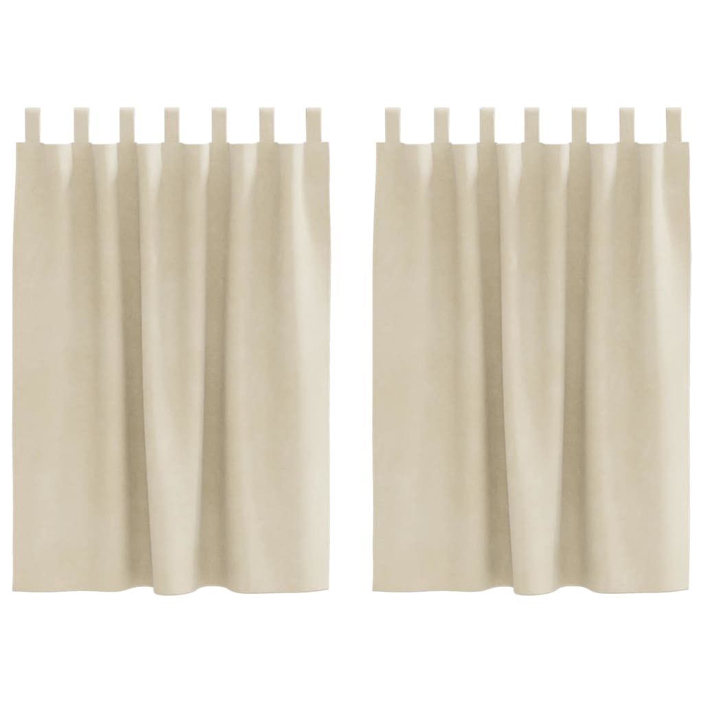 Gardiner 2 st Gräddvit 140 x 140 cm Sammet