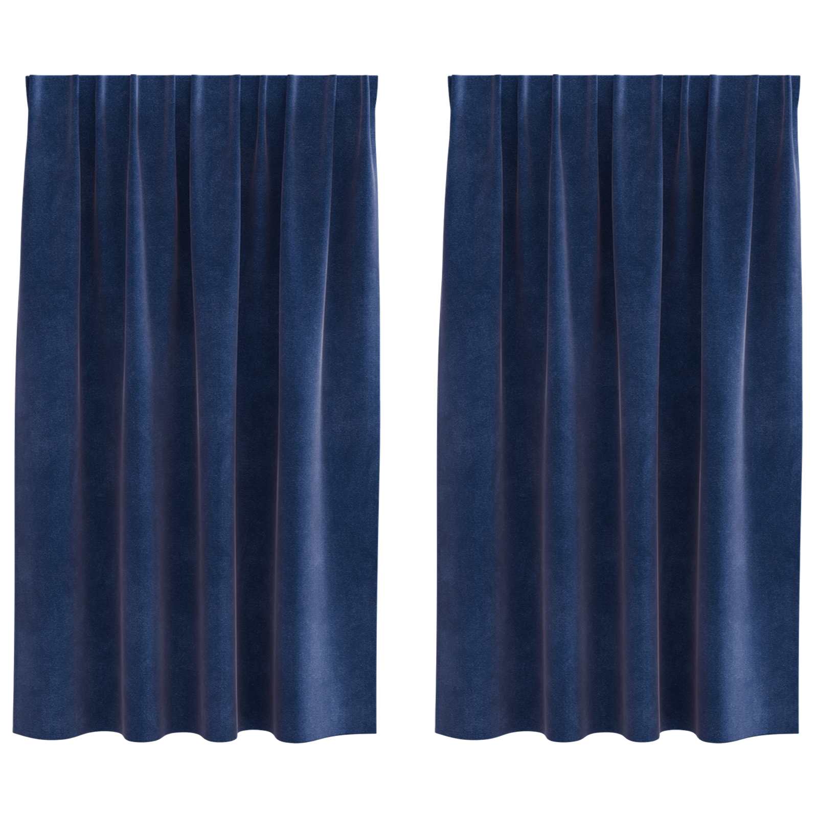 Mörkläggningsgardiner 2 pcs Mörkblå 140 x 175 cm Sammet